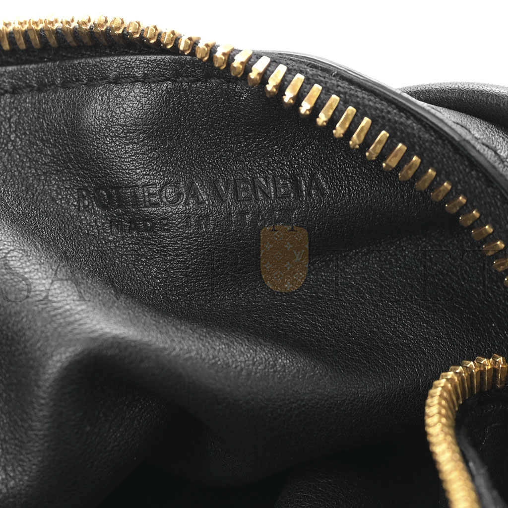 BOTTEGA VENETA NAPPA MINI DOUBLE KNOT BAG BLACK (32*18*13cm)