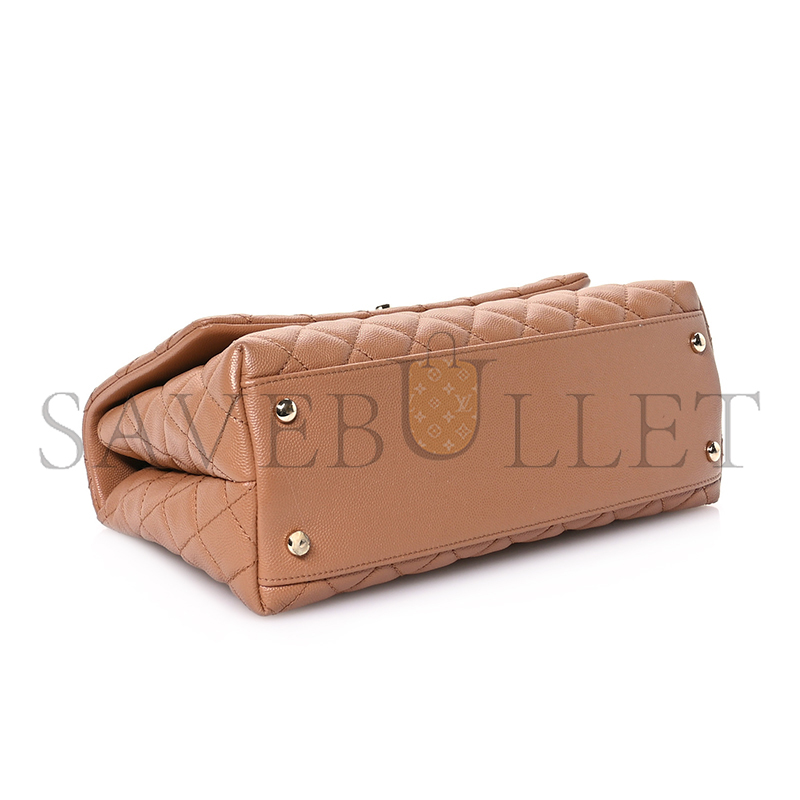 CHANEL CAVIAR SMALL QUILTED COCO HANDLE FLAP A92991 B05068 NB356 (29*18*12cm)