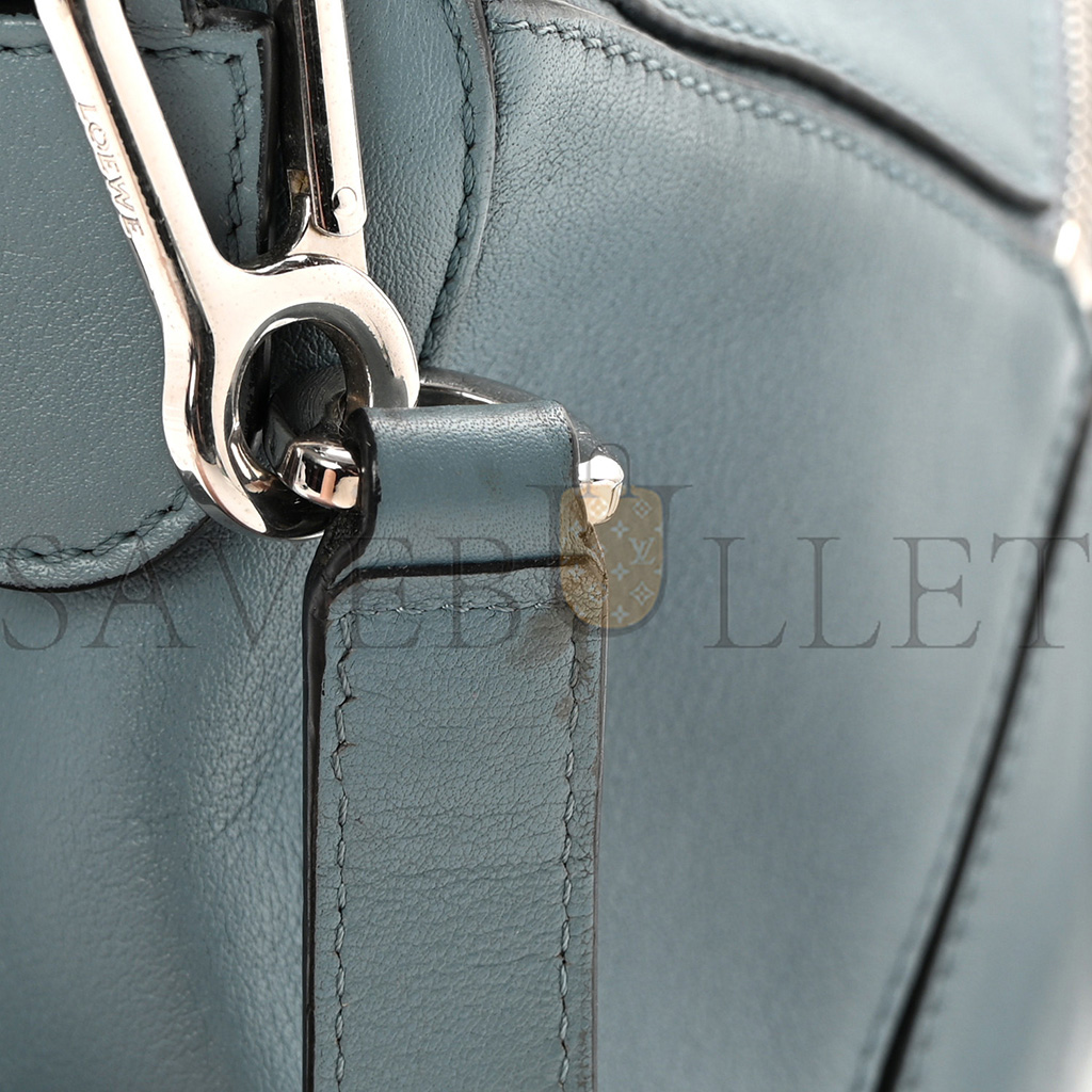 LOEWE CALFSKIN SMALL PUZZLE BAG STONE BLUE (24*16.5*10.5cm)