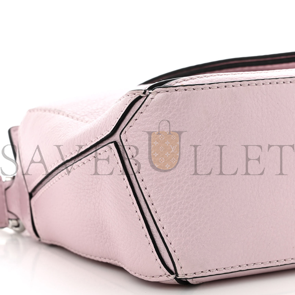 LOEWE CALFSKIN MINI PUZZLE BAG ICY PINK (18*12.5*8cm)