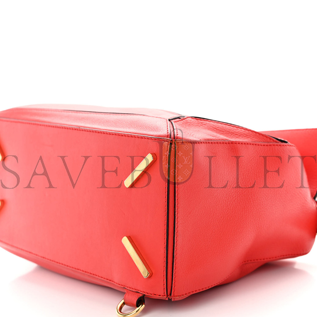 LOEWE CALFSKIN MEDIUM PUZZLE BAG SCARLET (29*19.5*14cm)