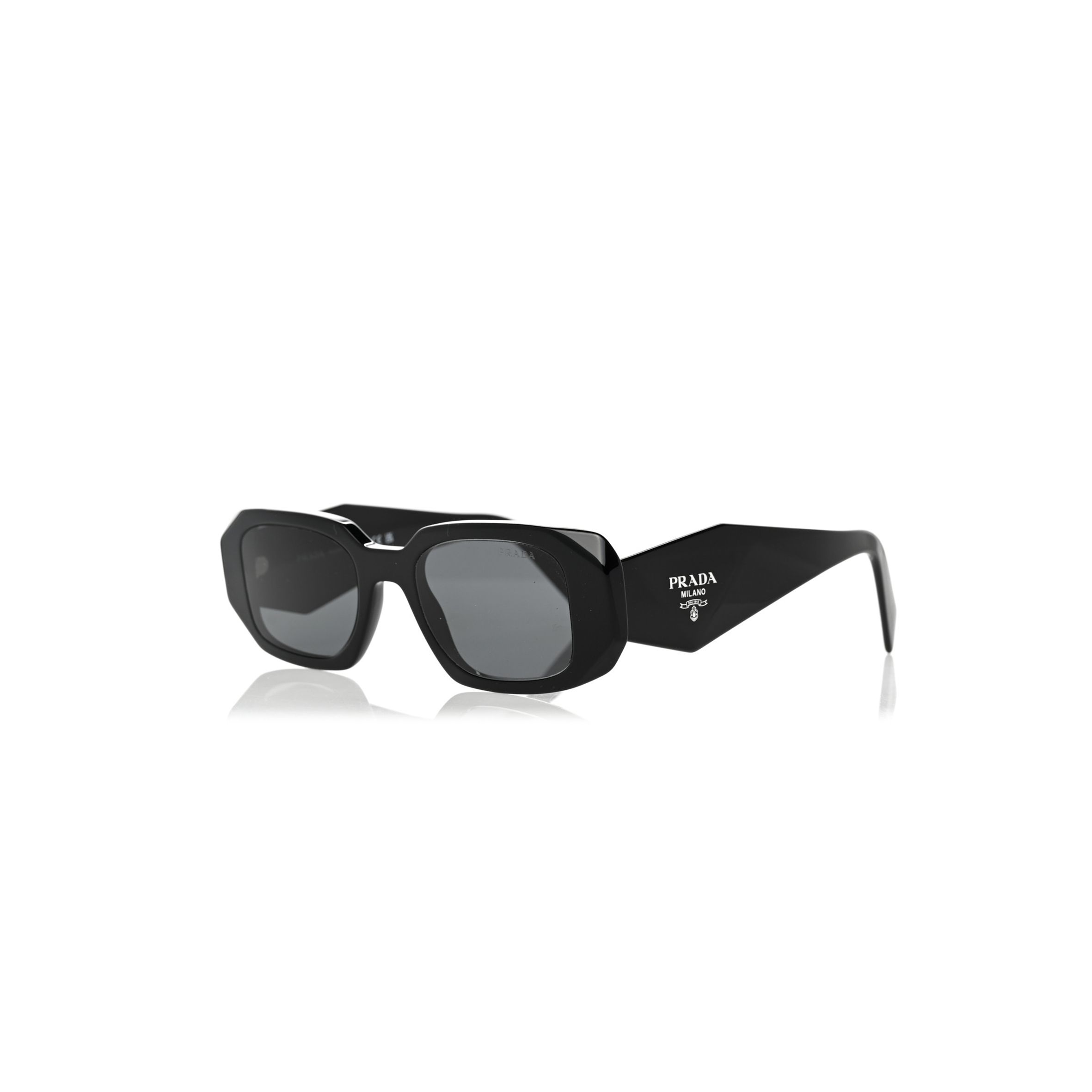 PRADA ACETATE SYMBOLE SUNGLASSES SPR 17W BLACK