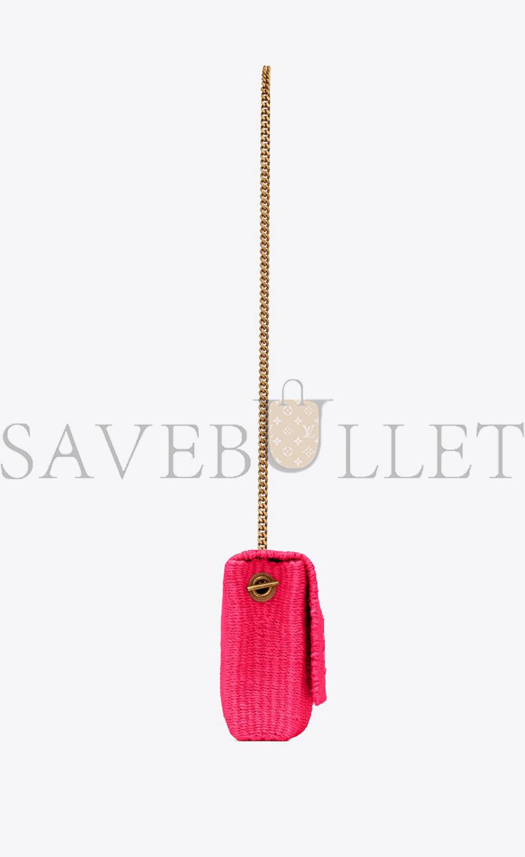 YSL KATE MEDIUM SUPPLE CHAIN BAG IN RAFFIA 580065FABK35688 (28.5*20*6cm)