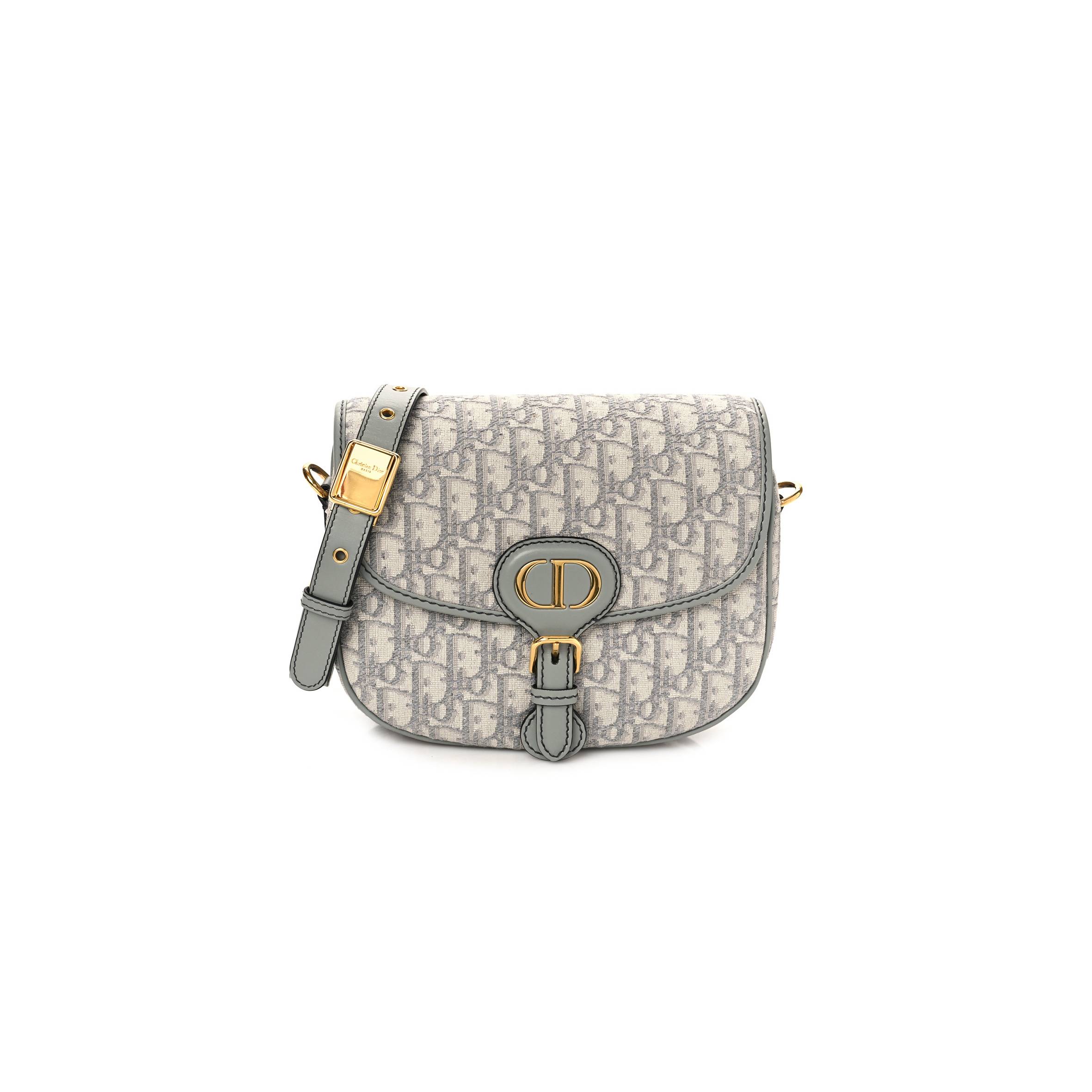 DIOR OBLIQUE MEDIUM BOBBY FLAP GRAY (22*18*6.4cm)