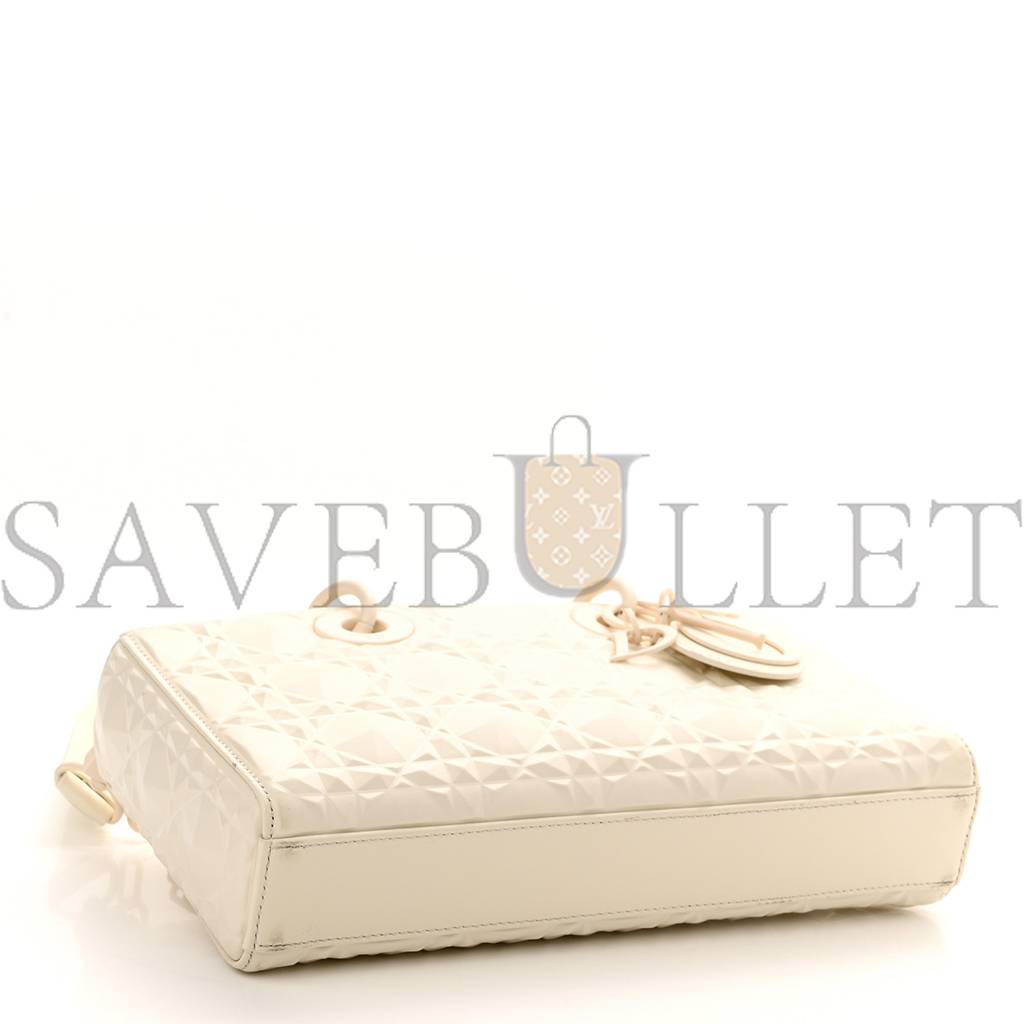 DIOR LAMBSKIN CANNAGE MEDIUM LADY D-JOY LATTE (26*14*5.7cm)